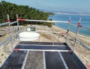 Torre de vigilância na base naval em Tróia